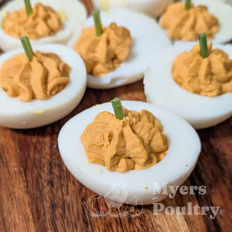 pumpkin deviled eggs